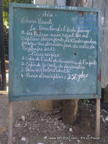 Inscription Lekol Haiti