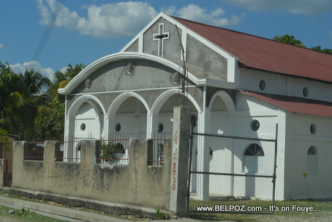 Church outside of Mirebalais Haiti en route to La Chapelle