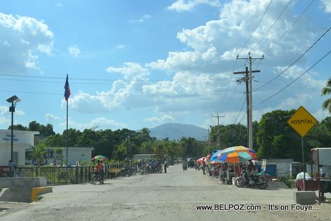 Mirebalais Haiti - Road in Front of the University Hospital