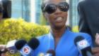 Suspended North Miami Mayor Lucie Tondreau being interviewed by the media
