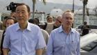 Ban Ki Moon and Edmond Mulet in front of Collapsed Haiti National Palace