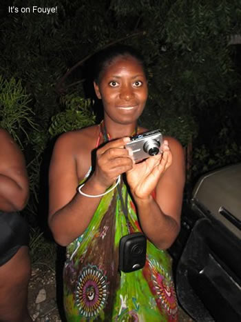 Sexy haitian girl taking pictures