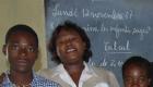 Haiti school teacher and student