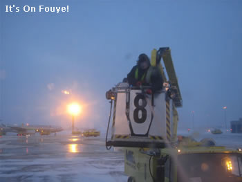 Plane Deicing in Canada airport