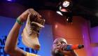 Wyclef Jean Holding Timberland Earthkeepers Boots