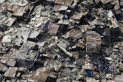 Destroyed Houses in Haiti after earthquake