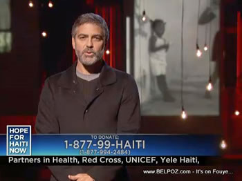 George Clooney Hope For Haiti Now Telethon