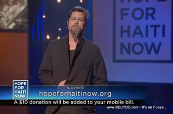 Brad Pitt Hope For Haiti Now Telethon
