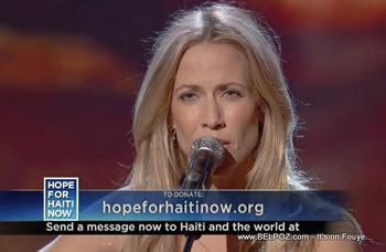 Sheryl Crow Hope For Haiti Now Telethon