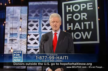 Bill Clinton Hope For Haiti Now Telethon