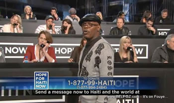Samuel L Jackson Hope For Haiti Now Telethon