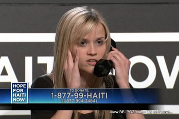 Reese Witherspoon Hope For Haiti Now Telethon