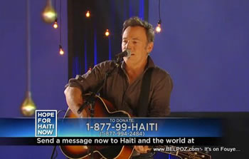 Bruce Springsteen Hope For Haiti Now Telethon