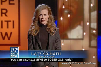 Nicole Kidman Hope For Haiti Now Telethon