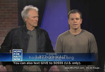 Clint Eastwood Matt Damon Hope For Haiti Now Telethon