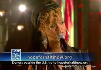 Rihanna Hope For Haiti Now Telethon