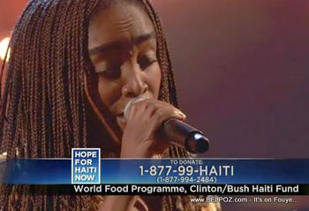 Emeline Michel Hope For Haiti Now Telethon