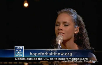 Alicia Keys Hope For Haiti Now Telethon