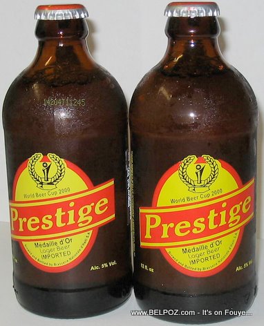 Haiti prestige bottled beer
