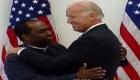 Joe Biden And Rev Reginald Jean Mary In Little Haiti