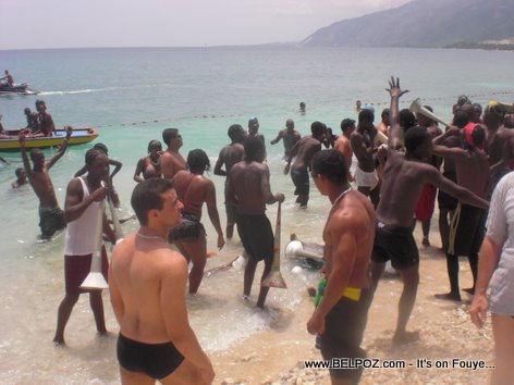 UN Soldiers at the beach in Haiti