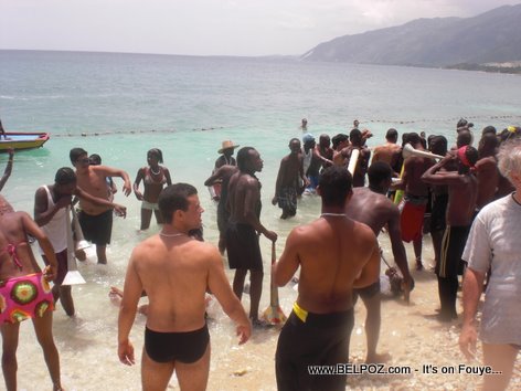 UN Soldiers Haiti beach party
