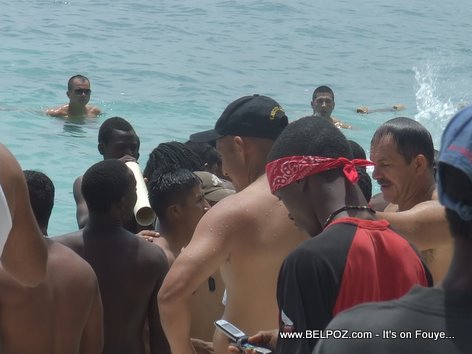 UN Soldiers Haiti beach party