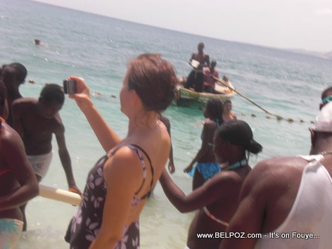 UN Peacekeapers at the beach in Haiti