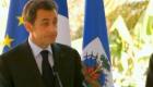 President Sarkozy Speaking In Haiti