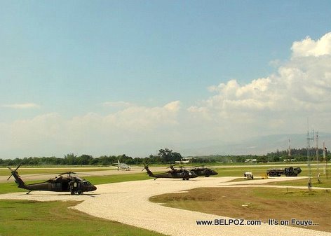 US Army Helicopters at Haiti Airport