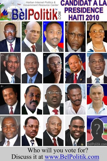 Candidat A La Presidence - Haiti 2010