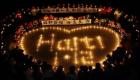 Heart Shaped Chinese Candlelight Vigil For Haiti