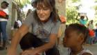 Sarah Palin Handing Out Gifts In Haiti