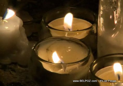 Candlelight Vigil At The Haitian Embassy