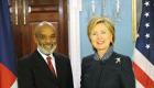 Hillary Clinton And Haiti President Rene Preval In Washington