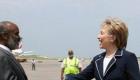 Haiti President Rene Preval Greets US Secretary Of State Hillary Clinton At Haiti Airport