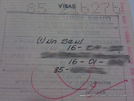 Haitian Passport USA Visa Single Trip