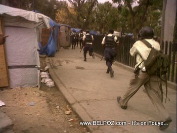 Anti Preval Riots In Haiti Haitian Police Chasing Rioters