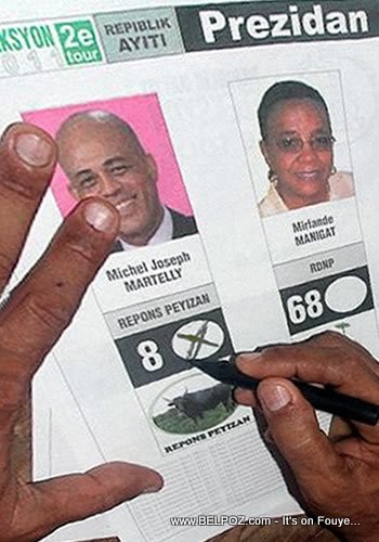 Vote Michel Martely Prezidan Haiti Election Ballot