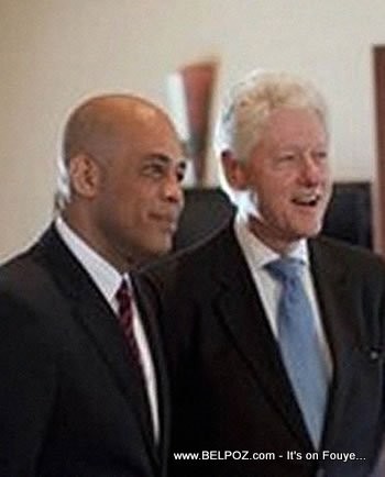 Michel Martelly And Bill Clinton